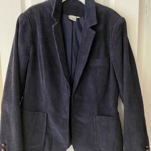 Vintage Boys Navy Blue Corduroy Blazer size 12/13
